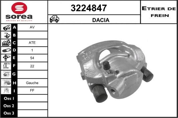 Sera 3224847 - Гальмівний супорт autocars.com.ua