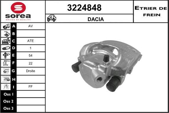 Sera 3224848 - Гальмівний супорт autocars.com.ua