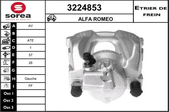 Sera 3224853 - Гальмівний супорт autocars.com.ua