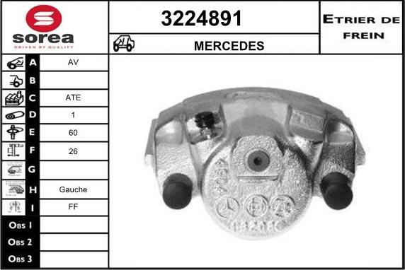 Sera 3224891 - Гальмівний супорт autocars.com.ua