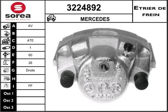 Sera 3224892 - Гальмівний супорт autocars.com.ua