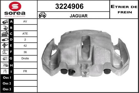 Sera 3224906 - Гальмівний супорт autocars.com.ua