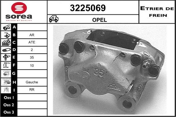 Sera 3225069 - Гальмівний супорт autocars.com.ua