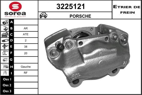 Sera 3225121 - Гальмівний супорт autocars.com.ua