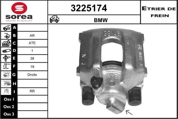 Sera 3225174 - Гальмівний супорт autocars.com.ua