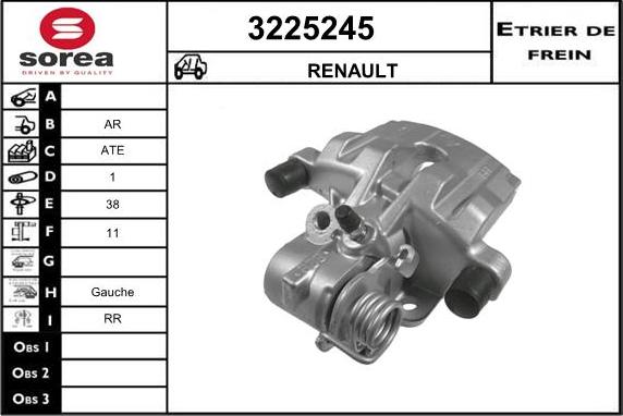 Sera 3225245 - Гальмівний супорт autocars.com.ua