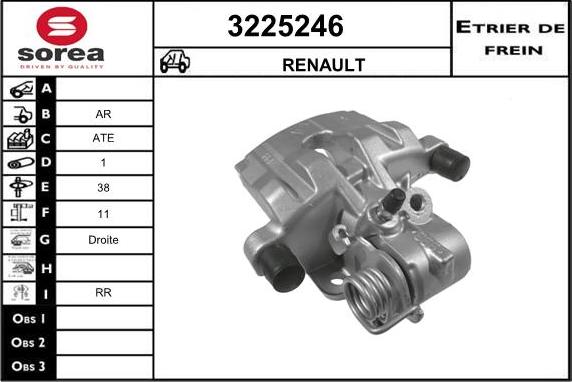 Sera 3225246 - Гальмівний супорт autocars.com.ua