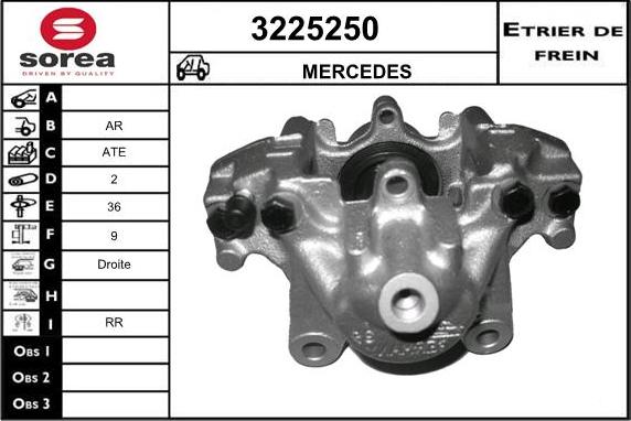 Sera 3225250 - Гальмівний супорт autocars.com.ua