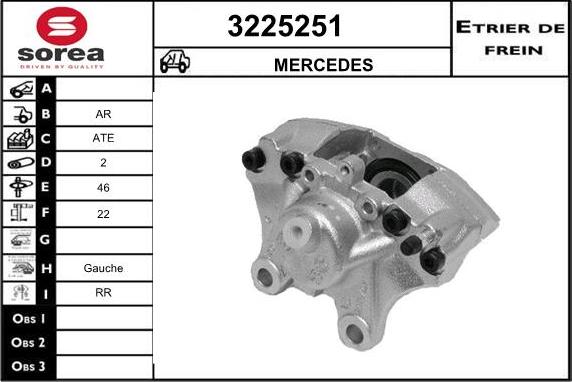 Sera 3225251 - Гальмівний супорт autocars.com.ua