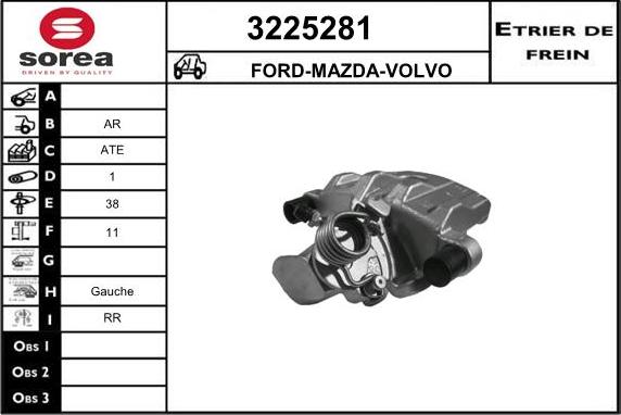 Sera 3225281 - Гальмівний супорт autocars.com.ua