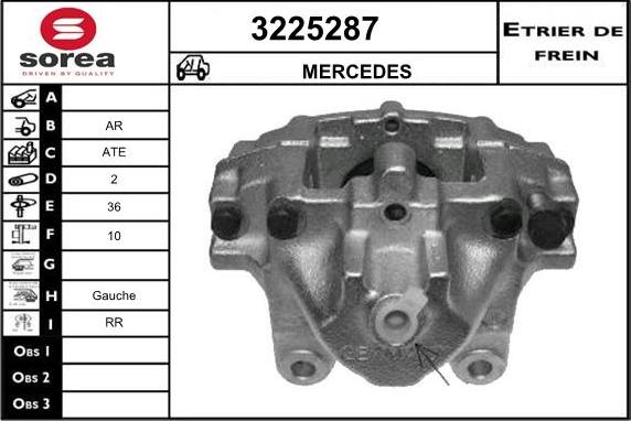 Sera 3225287 - Гальмівний супорт autocars.com.ua