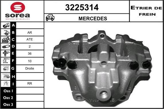 Sera 3225314 - Гальмівний супорт autocars.com.ua