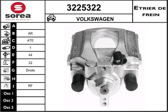 Sera 3225322 - Гальмівний супорт autocars.com.ua