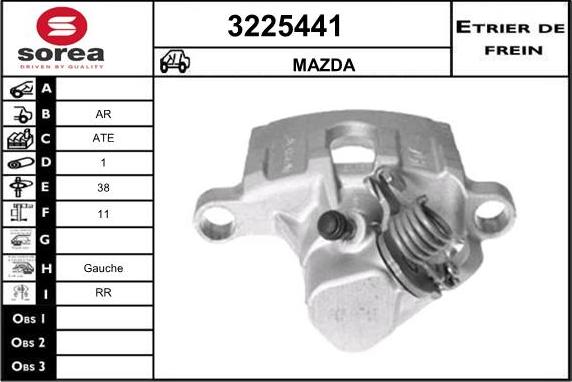 Sera 3225441 - Гальмівний супорт autocars.com.ua