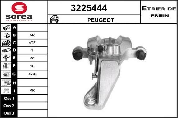 Sera 3225444 - Гальмівний супорт autocars.com.ua