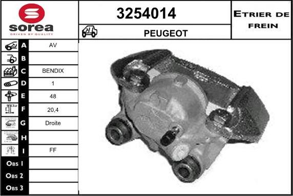 Sera 3254014 - Гальмівний супорт autocars.com.ua