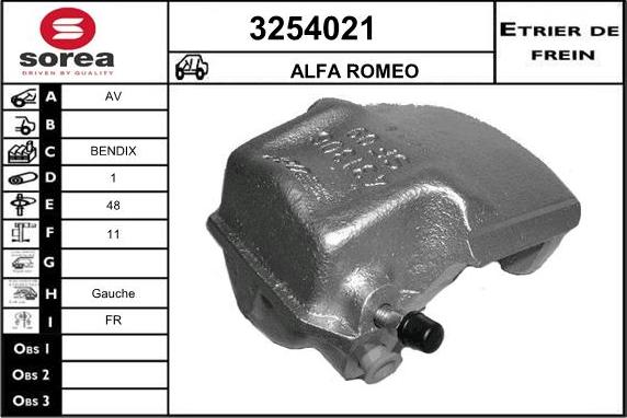 Sera 3254021 - Гальмівний супорт autocars.com.ua