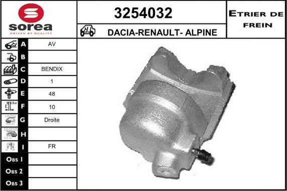 Sera 3254032 - Гальмівний супорт autocars.com.ua