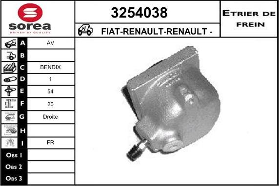 Sera 3254038 - Тормозной суппорт autodnr.net