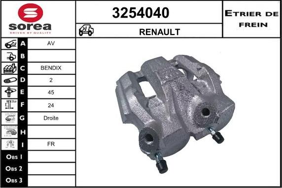 Sera 3254040 - Гальмівний супорт autocars.com.ua