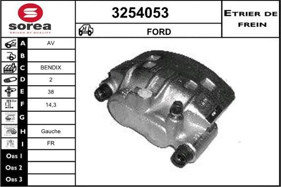 Sera 3254053 - Гальмівний супорт autocars.com.ua