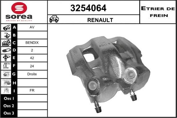 Sera 3254064 - Гальмівний супорт autocars.com.ua