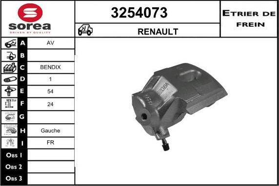 Sera 3254073 - Гальмівний супорт autocars.com.ua