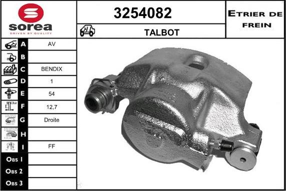 Sera 3254082 - Гальмівний супорт autocars.com.ua