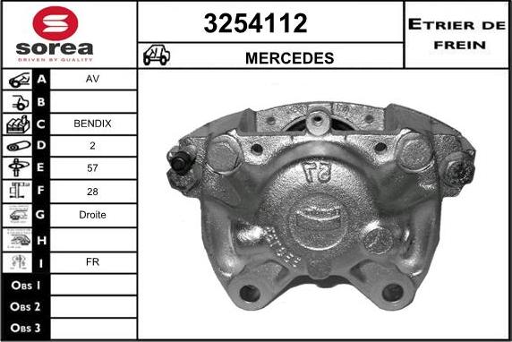 Sera 3254112 - Гальмівний супорт autocars.com.ua