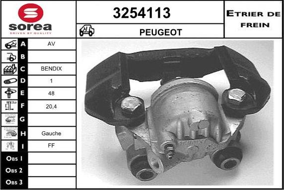 Sera 3254113 - Гальмівний супорт autocars.com.ua