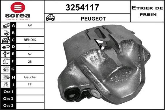 Sera 3254117 - Гальмівний супорт autocars.com.ua