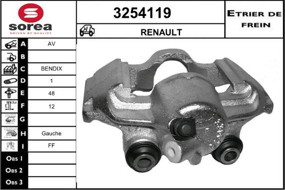 Sera 3254119 - Гальмівний супорт autocars.com.ua