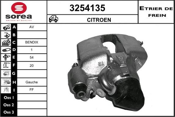 Sera 3254135 - Гальмівний супорт autocars.com.ua