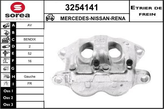 Sera 3254141 - Гальмівний супорт autocars.com.ua