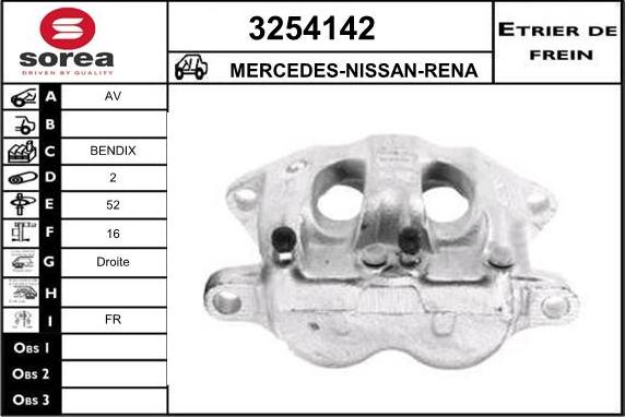 Sera 3254142 - Гальмівний супорт autocars.com.ua