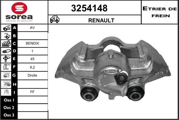 Sera 3254148 - Гальмівний супорт autocars.com.ua