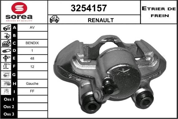 Sera 3254157 - Гальмівний супорт autocars.com.ua