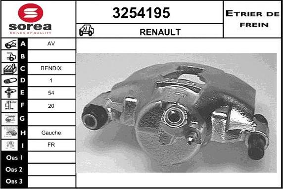 Sera 3254195 - Гальмівний супорт autocars.com.ua