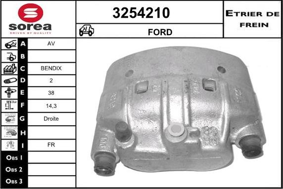 Sera 3254210 - Гальмівний супорт autocars.com.ua