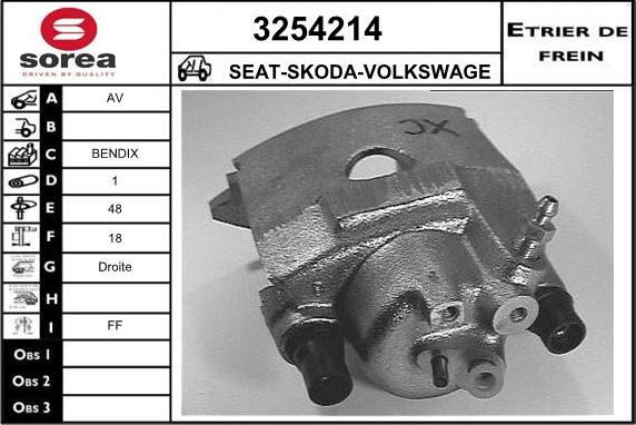 Sera 3254214 - Гальмівний супорт autocars.com.ua