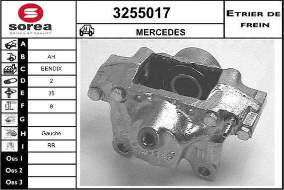 Sera 3255017 - Гальмівний супорт autocars.com.ua