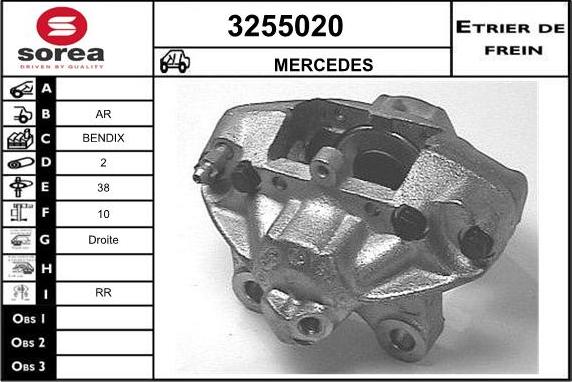 Sera 3255020 - Гальмівний супорт autocars.com.ua