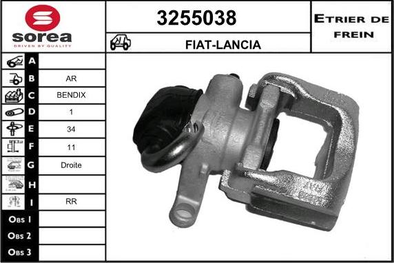 Sera 3255038 - Гальмівний супорт autocars.com.ua