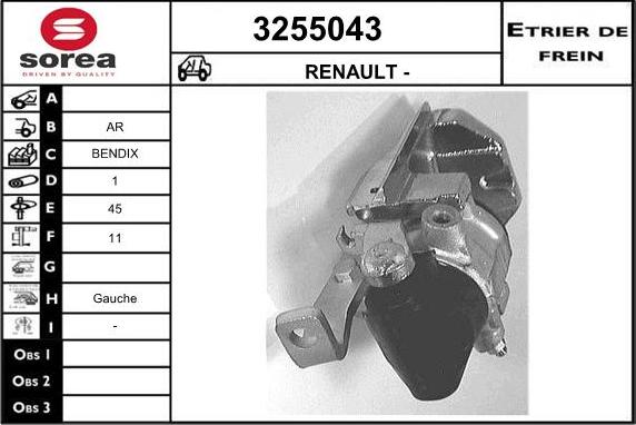 Sera 3255043 - Гальмівний супорт autocars.com.ua