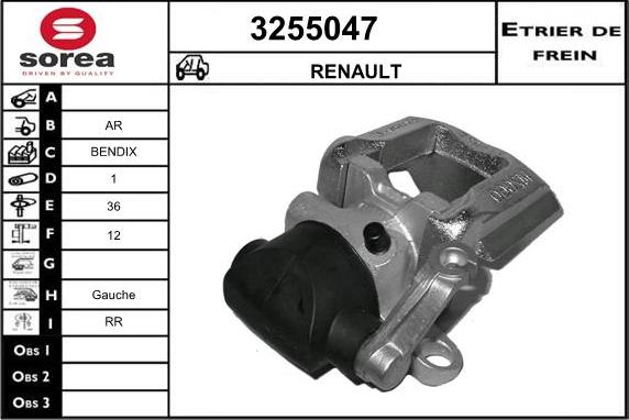 Sera 3255047 - Гальмівний супорт autocars.com.ua