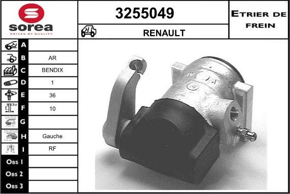 Sera 3255049 - Гальмівний супорт autocars.com.ua