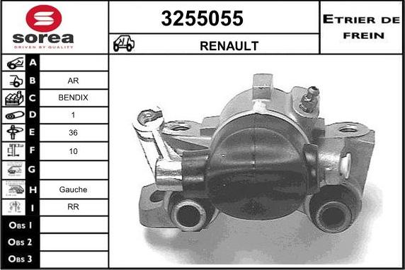 Sera 3255055 - Гальмівний супорт autocars.com.ua