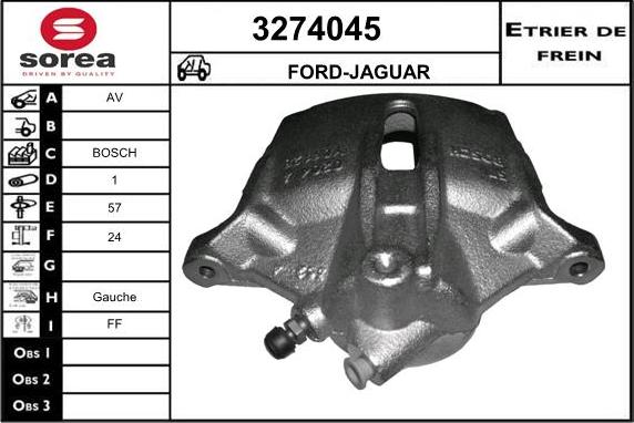 Sera 3274045 - Гальмівний супорт autocars.com.ua