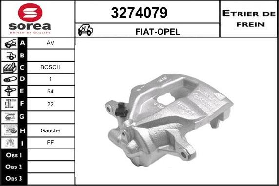 Sera 3274079 - Гальмівний супорт autocars.com.ua