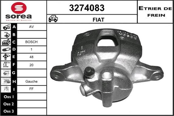 Sera 3274083 - Гальмівний супорт autocars.com.ua